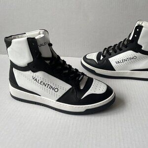 Valentino High-Top Leather Sneakers. Size US10 / EU43